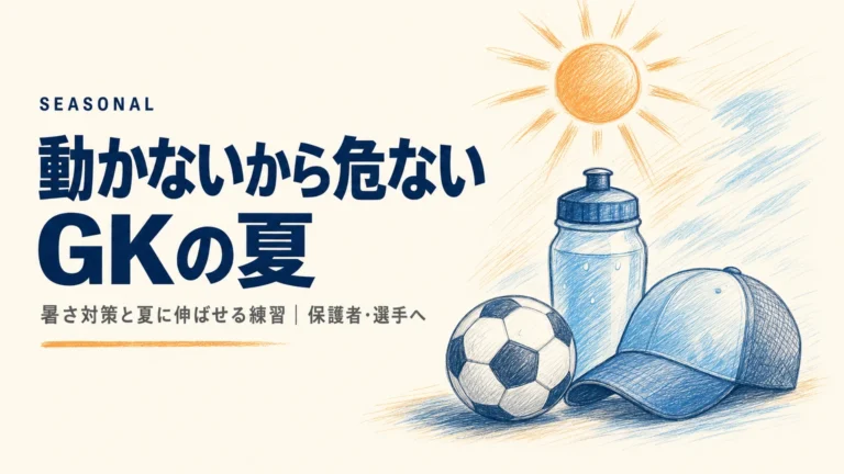 動かないから危ない、GKの夏。暑さ対策と夏に伸ばせる練習