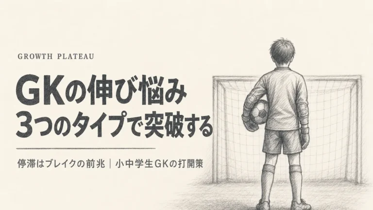 GKの伸び悩み・キーパーのスランプを3つのタイプで突破するサムネイル（停滞はブレイクの前兆・小中学生GK）