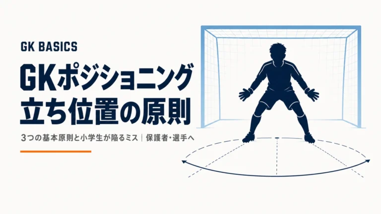 GKポジショニングの基本｜立ち位置の原則と小学生がやりがちなミス