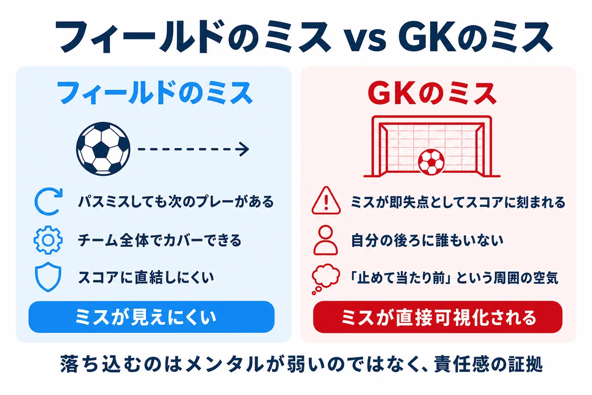 フィールドのミスvsGKのミス比較