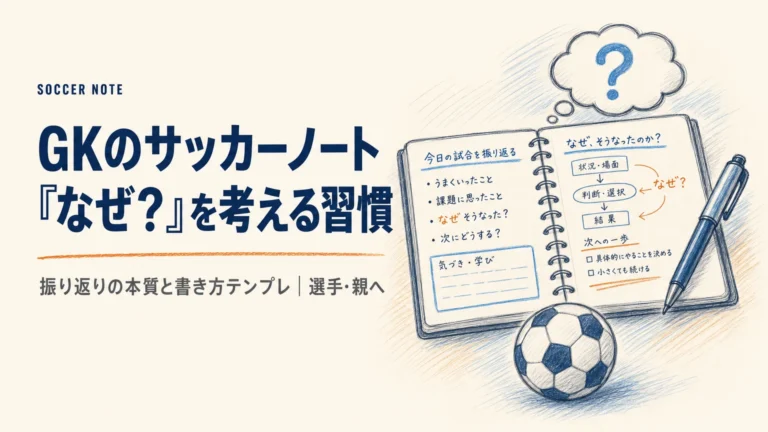 GKのサッカーノートの書き方と振り返り術｜「なぜ？」を習慣にする方法
