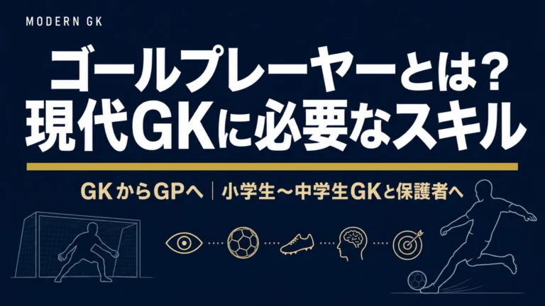 ゴールプレーヤー/GPとは？現代サッカーのGKに必要なスキルをGKコーチが解説