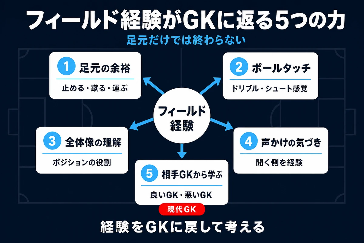 フィールド経験がGKに返ってくる5つの力を整理した概念マップ