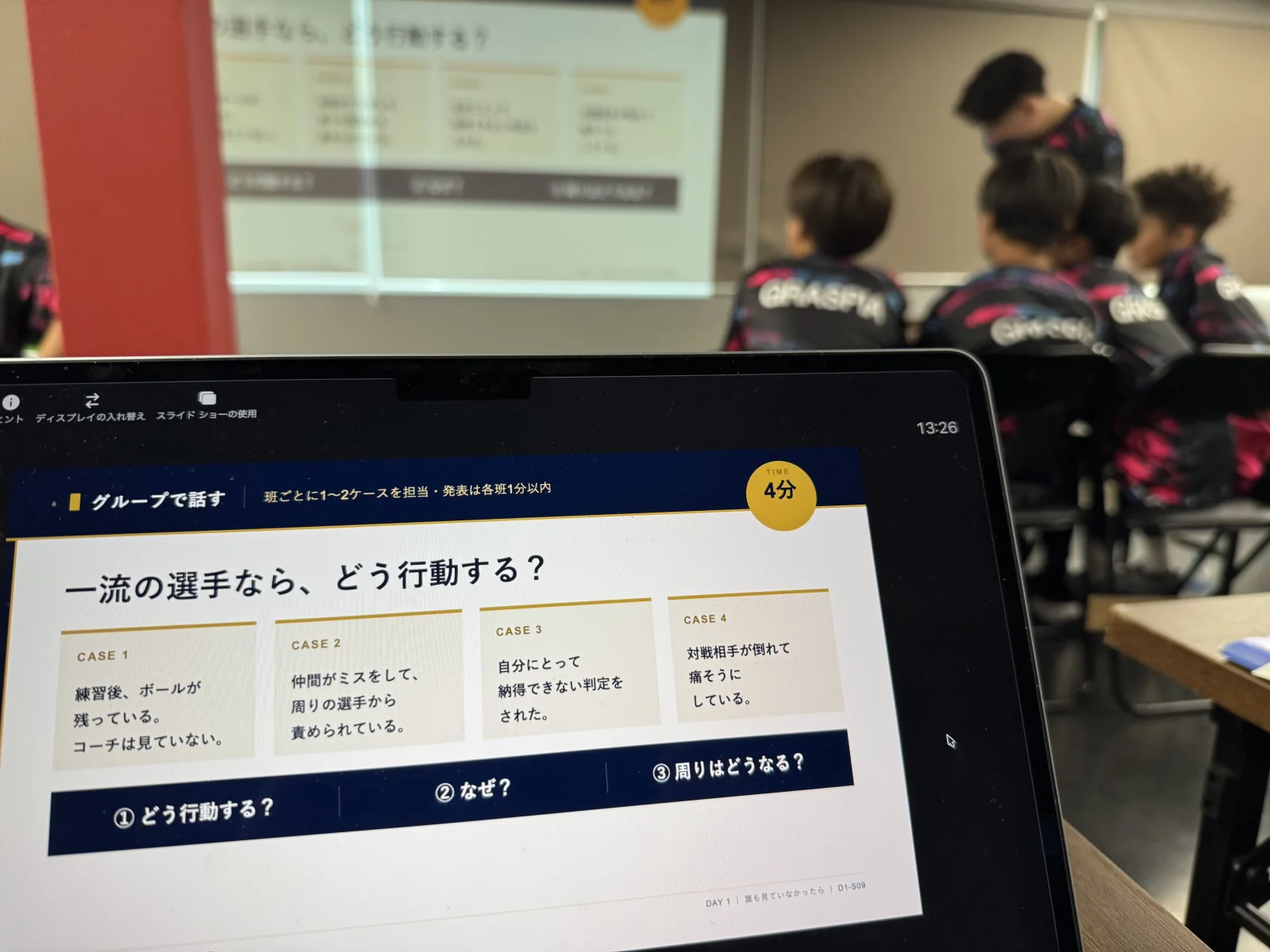 一流の選手ならどう行動するかを考えるエリートGKキャンプ1日目の講義